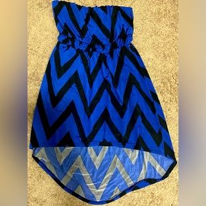 Zigzag hi low dress